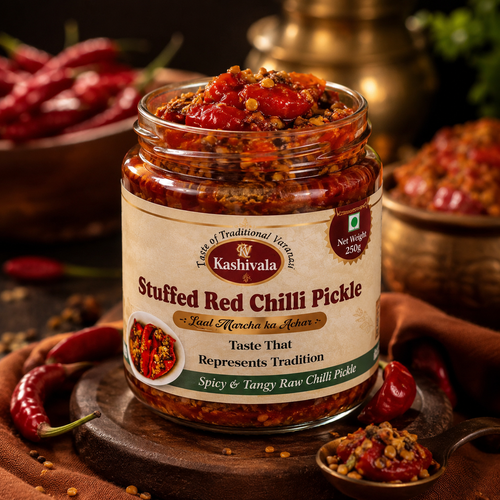 Kashivala Stuffed Red Chilli Pickle (250g)